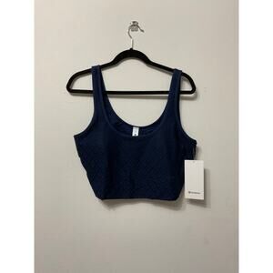 NWT Lululemon Textured Mesh Tennis Tank Sz XL MSRP $68 Club Blue